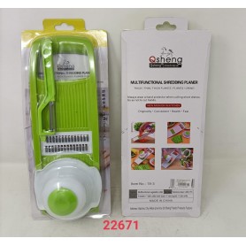 Mandolina Cortador Rallador Multifuncional Manual 5 Cuchillas Qsheng