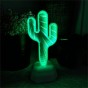 Cactus Luminoso Efecto 3D Espejo A Pilas Decoracion Led