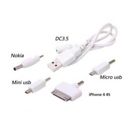 Cable Carga Multiple Celular Iphone 3 Y 4 Ipad Micro Usb Mini Usb