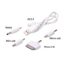 CABLE CARGA MULTIPLE CELULAR IPHONE 3 Y 4 IPAD MICRO USB MINI USB