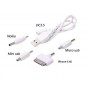 CABLE CARGA MULTIPLE CELULAR IPHONE 3 Y 4 IPAD MICRO USB MINI USB