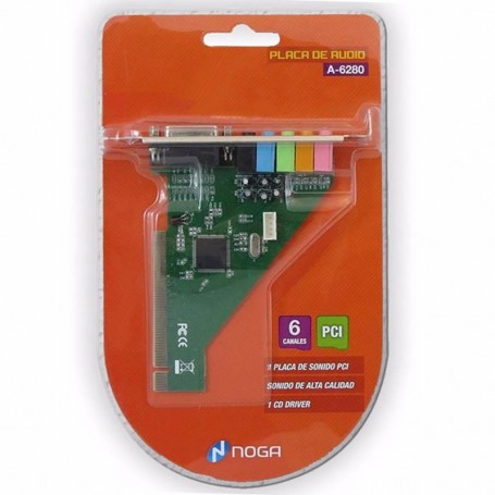 Placa Sonido Pci A-6280 6 Canales Noga