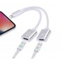 ADAPTADOR AURICULARES LIGHTNING JACK IPHONE + CARGA ALIMENTACION GLJ005