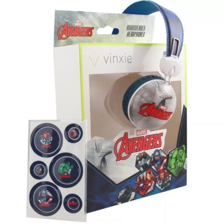 AURICULAR INFANTIL ACOLCHADO AVENGERS CON STICKERS