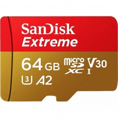 Memoria Micro Sd 64Gb Sandisk Extreme A2 U3 V30 160Mbps