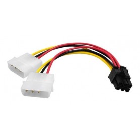 Adaptador 6 Pines A 2 Molex 4 Pines Para Placas De Video Vga Nisuta Nsad624