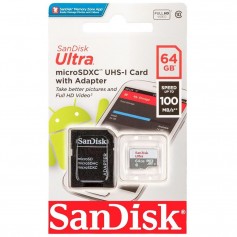 Memoria Micro Sd 64Gb Sandisk Ultra Clase 10 100Mb/S