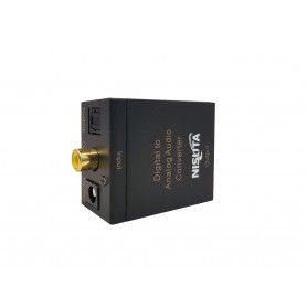 Conversor Audio Digital A Analogico Rca Mini Plug Adaptador Optico A Rca Nisuta Nscoaudi