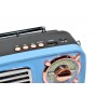 Radio Nisuta Am Fm Portatil Bluetooth Vintage Parlante Usb Celeste Nsrv15