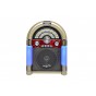 Radio Nisuta Vintage Rocola Am Fm Portatil Bluetooth Auxiliar Luces Leds Parlante Usb Celeste Nsrv20