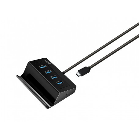 Hub Nisuta Usb C a 4 Puertos Usb 3.0 Con Soporte Para Celular Hub Type C Nsuh0433c