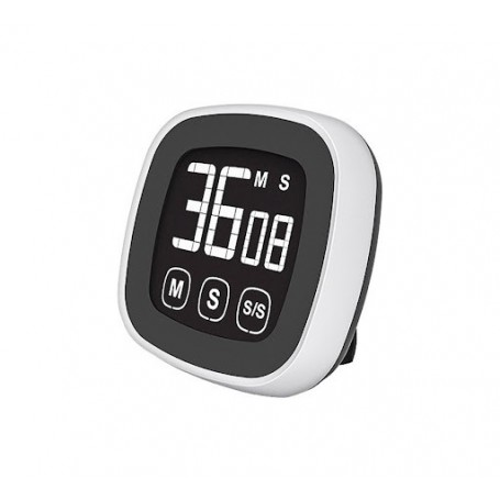 Timer Digital Cocina Numeros Temporizador Cuenta Regresiva Daza Color Plata Display Tactil Dzs2023sil