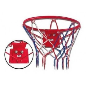 Aro De Basquet Metalico Con Resorte Y Red 0.5X0.9Mts