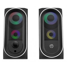 Parlante Hp Gamer Pc Usb Luz Led Tactil Dhe-6001 2.0