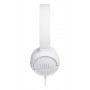 Auricular Jbl T500 Pure Bass Con Cable Vincha Manos Libres Headphones Blanco