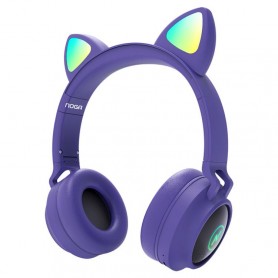 Auricular Noga Inalambrico Bluetooth Gris Con Orejas Retroiluminadas Ng-C472Bt