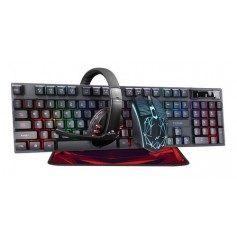 COMBO NOGA GAMING TECLADO Y MOUSE RETROILUMINADO + AURICULAR + PAD GAMER NKB-407 KIT EXTRA GAMING