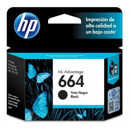 Cartucho Hp Original 664 2ml Negro