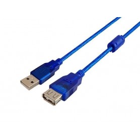 Cable Alargue Extensor USB 2.0 Mallado AM-AH 1,8mts Nisuta Ns-calus2r
