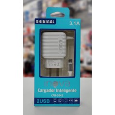 CARGADOR INOVA MICRO USB 3.1A 2 PUERTOS + CABLE CARGA RAPIDA CAR-2015
