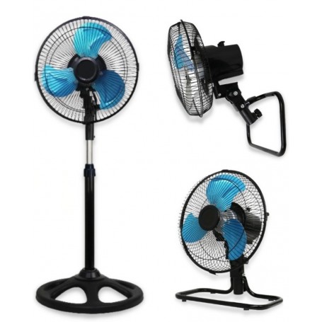 Ventilador Dinax 3 En 1 10" Adaptador Para Piso & Pared 65W Din-Fin1006503