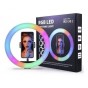Aro Luz Led 26cm Rgb Color Calida Fria Celular Usb Selfie Beston Mj26RGB