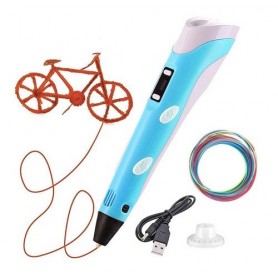 LAPIZ 3D IMPRESORA PEN2 PLA ABS LCD BASE + FILAMENTOS DAZA DZ3DPENBL