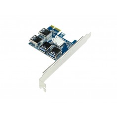 Placa PCIe De 4 Puertos USB PCIe Para Risers Nisuta Ns-Plus34m