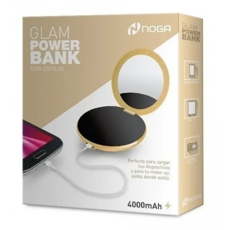 Cargador Portatil Power Bank 4000Mah Noga Glam Nga-Glam Con Espejo