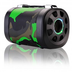 Parlante Multimedia Panacom Bz-4005 Con Bateria Bluetooth Sd Usb 5W Camuflaje Verde