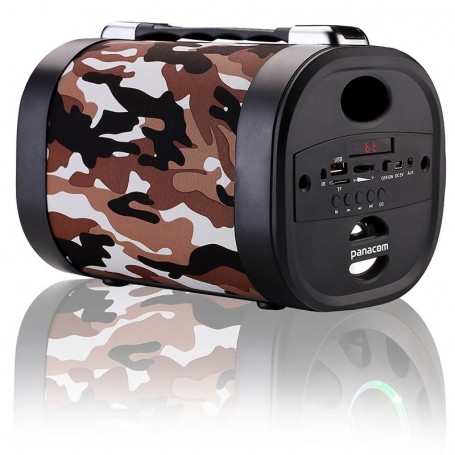 Parlante Multimedia Panacom Bz-4005 Con Bateria Bluetooth Sd Usb 5W Camuflaje Marron