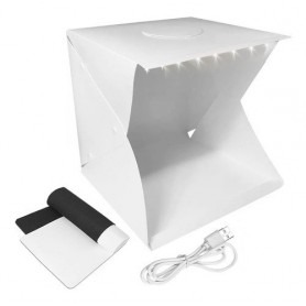 Caja De Luz Light Box Softbox 40x40cm Estudio Fotográfico Doble Led Daza Pbox402col