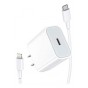 Fuente Cargador 20W + Cable USB-C A Lightning iPhone