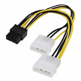 Adaptador 8 Pines A 2 Molex Para Placas Vga (Minería) Nisuta Ns-Ad824v