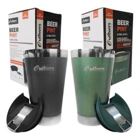 Vaso Térmico Beer Pint 473ml Outdoors Professional Mantiene Frio & Calor Con Destapador