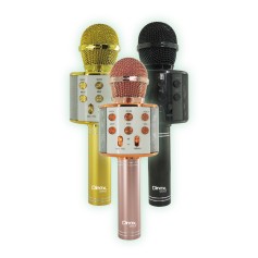 MICROFONO CON PARLANTE BLUETOOTH IDEAL KARAOKE PARTY METAL 3W IOS ANDROID MUSIC COLORES VARIOS WS-858