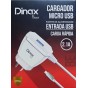 Cargador Celular Dinax Economico 2.1A Micro Usb V8 En Bolsa Prcar21v8