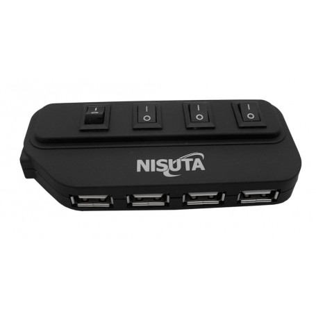 Hub Usb 2.0 4 Puertos Con Switch On/Off Nisuta Ns-uh2083