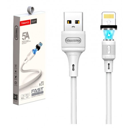 Cable Magnético Lightning 1mt Compatible Con Carga Rápida Tranyoo S12-i