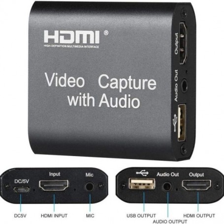 Capturadora De Video HDMI USB De Metal Sm-C7843
