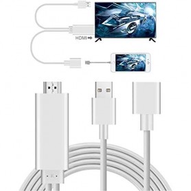 CABLE USB LIGHTNING A HDMI IPAD IPHONE MIRA TODO EN LA TV !! MHL ADAPTADOR