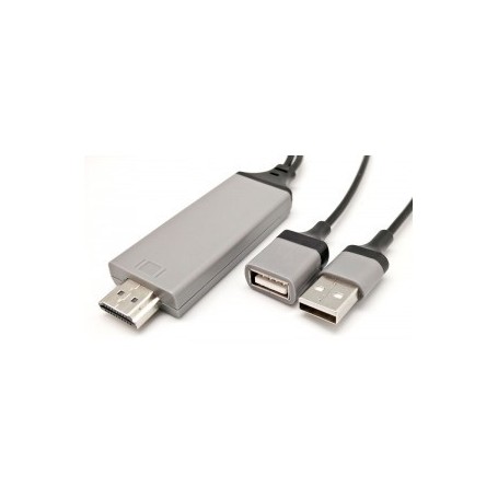 CABLE MHL LIGHTING PARA IPHONE IPAD A HDMI 1.8MTS DAZA