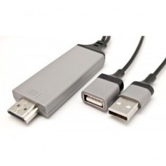 CABLE MHL LIGHTING PARA IPHONE IPAD A HDMI 1.8MTS DAZA