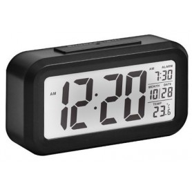 RELOJ DIGITAL DESPERTADOR CON FECHA Y TEMPERATURA LUMINOSA LED COLORES