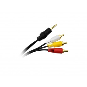 Cable De Audio & Video RCA A Mini Plug Jack 3.5mm 1.8mts Nisuta Ns-Cau35v2