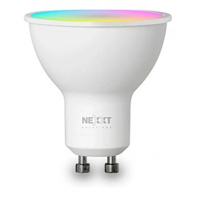 Lampara LED Dicroica Smart Nexxt Gu10 RGB 4w 220v Control De Voz Alexa Asistente Google
