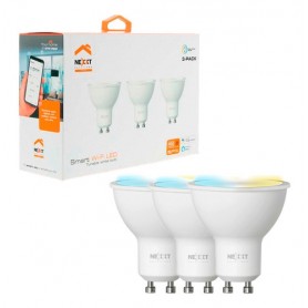 Lampara Led Dicroica Smart Nexxt Nhb-C320 GU10 4w Wifi RGB Smart Home Pack De 3 Unidades