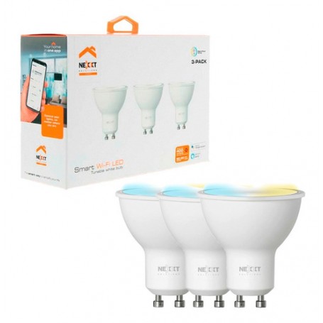 Lampara Led Smart Nexxt A19 9w Wifi RGB Smart Home Pack De 3 Unidades