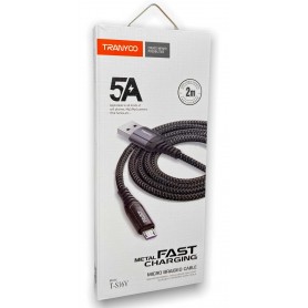 Cable Micro USB V8 Mallado Metal Tranyoo 2mt T-S16v