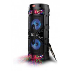 Parlante Portatil Bluetooth Karaoke Stromberg Slim 2 Luces Rgb 30w Con Microfono